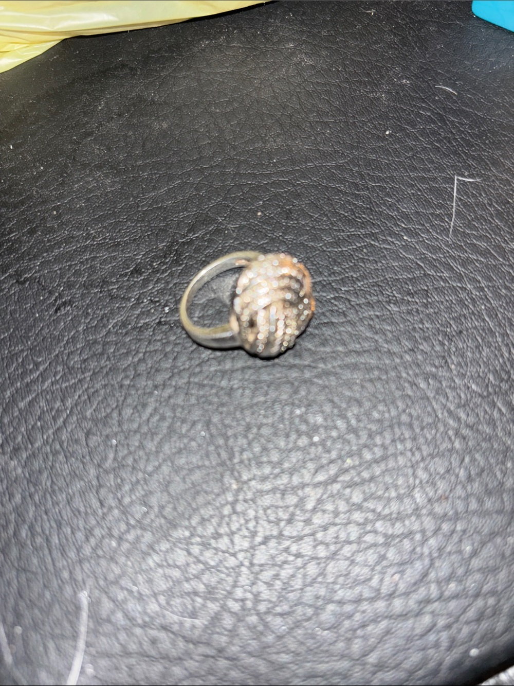 Sparkling Knot Cocktail Ring in Sterling Silver